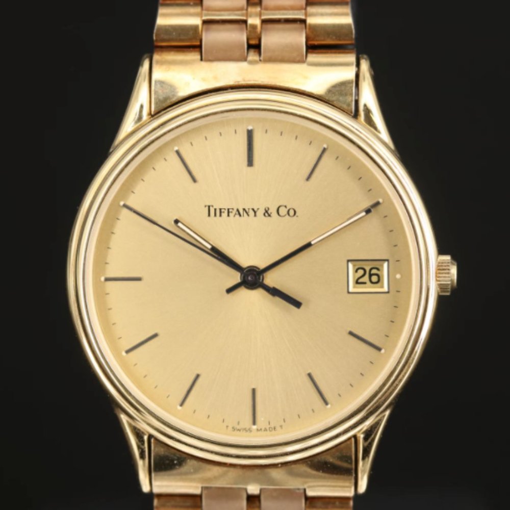 Tiffany & Co Gold Plated Wristwatch with Date